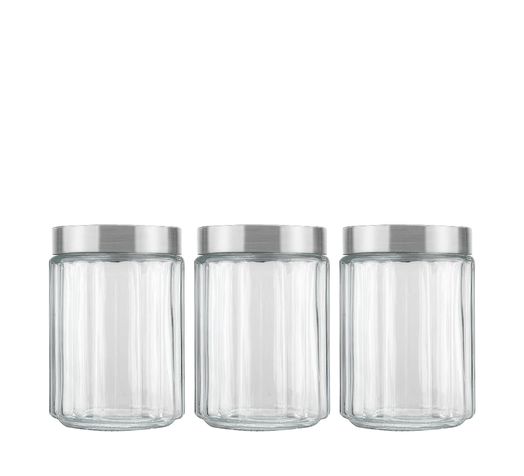 Kit com 3 Potes Redondos Collection